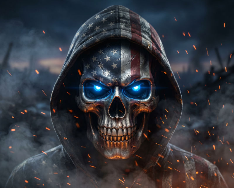 Skull Wallpaper HD Background (4K Dark Aesthetic Image)