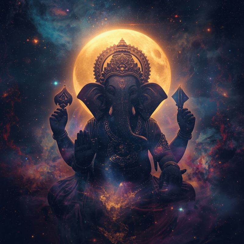 Ganesh Chaturthi Background Image – Festive Lord Ganesha Design