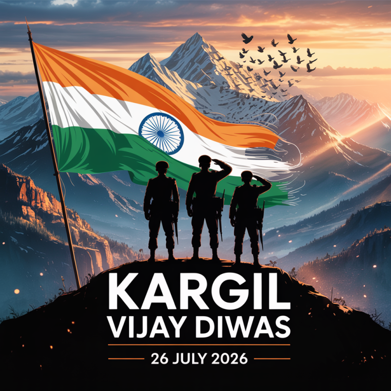 Kargil Vijay Diwas 2026 HD Images – 27th Victory Free Image Download