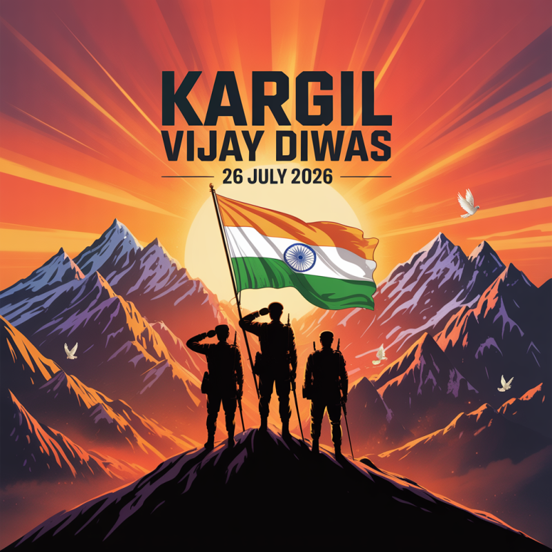 Kargil Vijay Diwas Images for WhatsApp – Free HD Status 2026