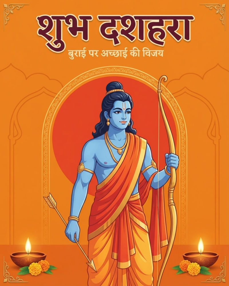 Lord Rama AI Image: Happy Dussehra Image Download
