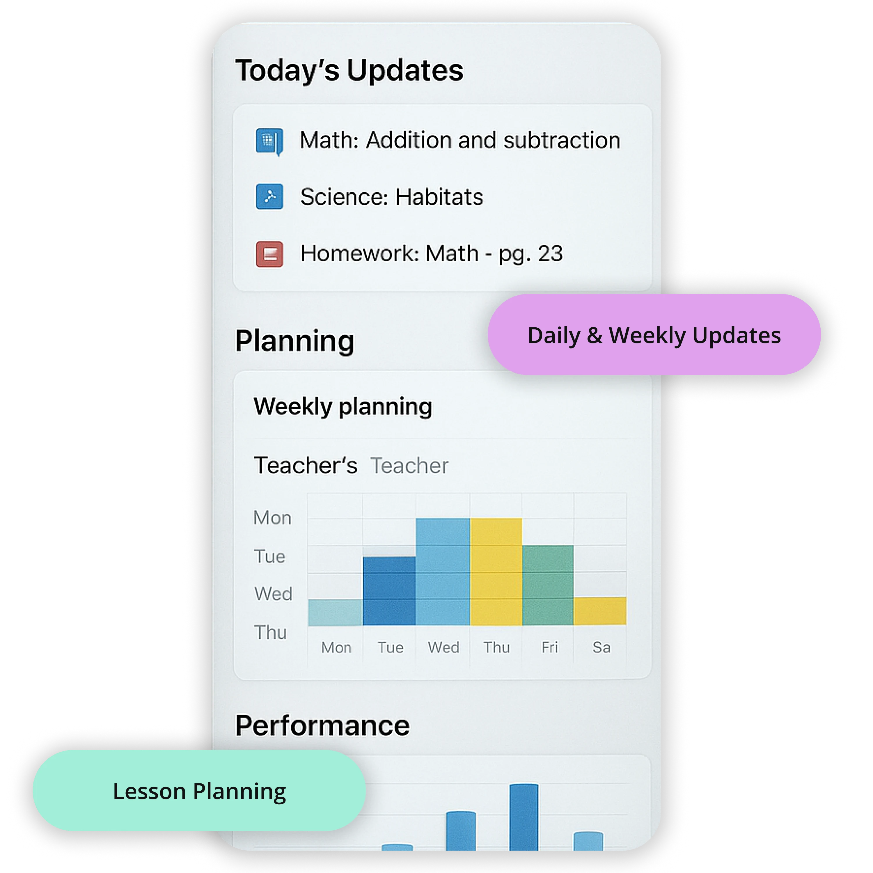Teacher Planner & Daily Diary feature