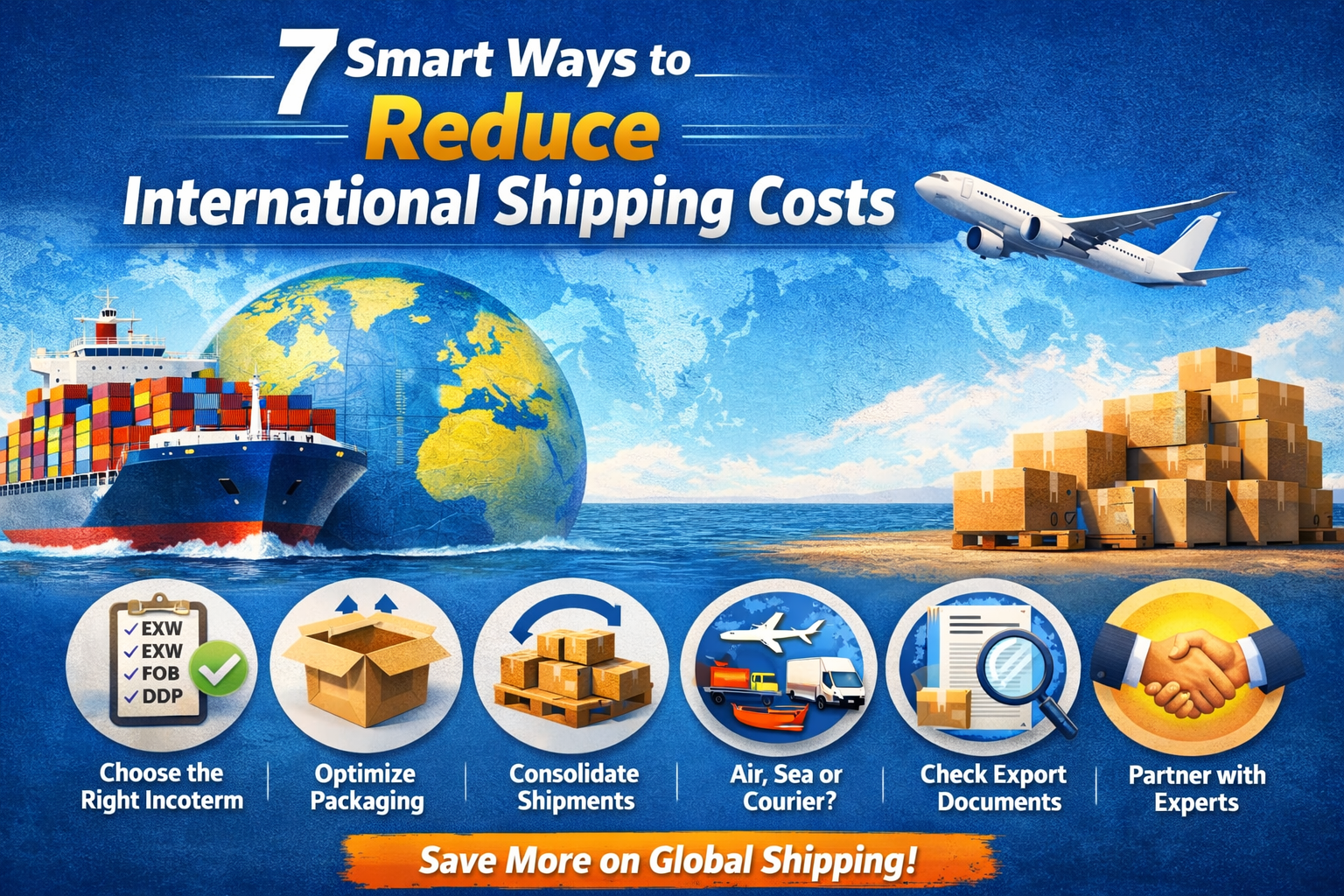 How to Reduce International Shipping Costs Easily | VEERAAJ INTERNATIONAAL