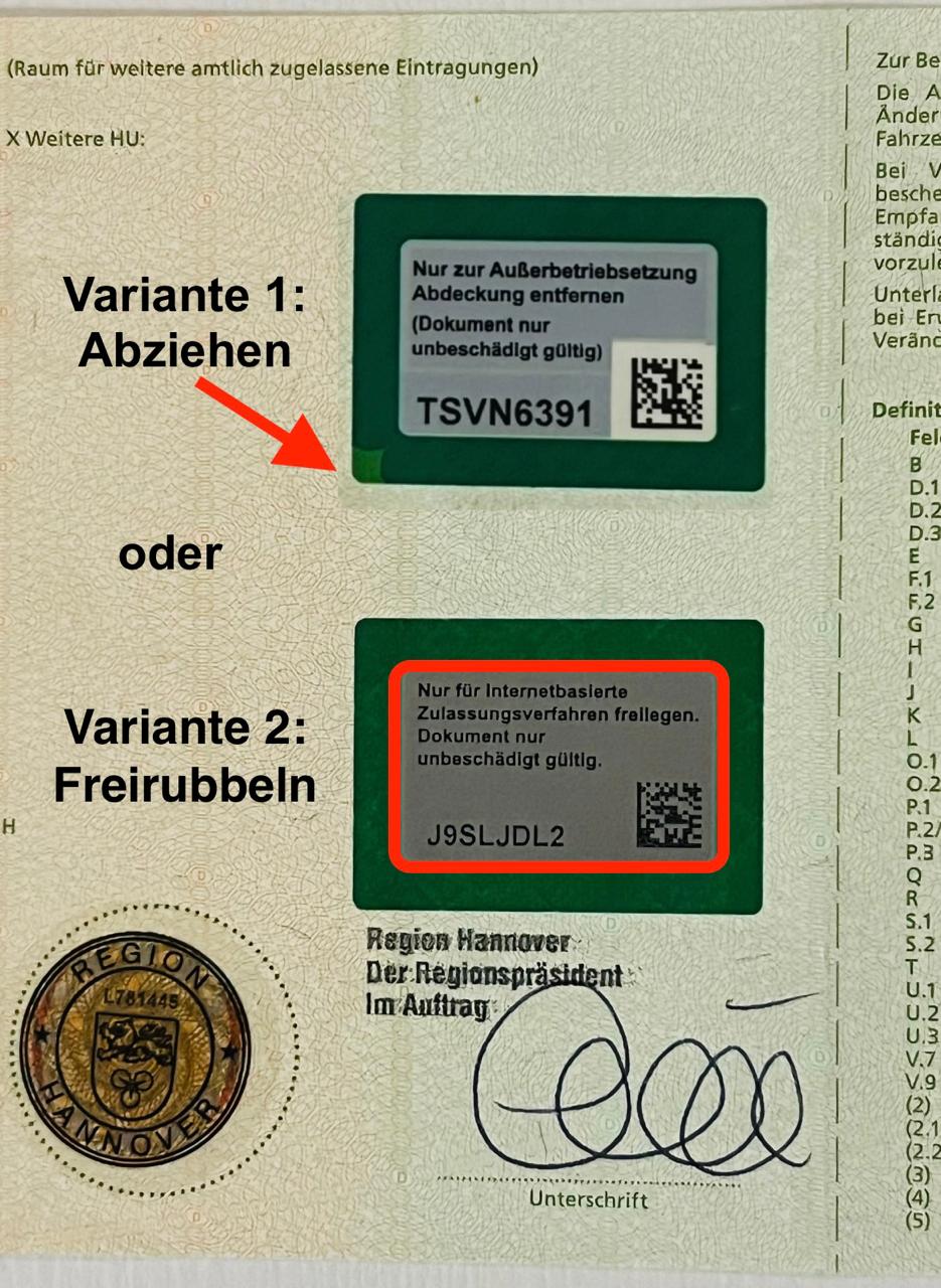 Sicherheitscode ZB I