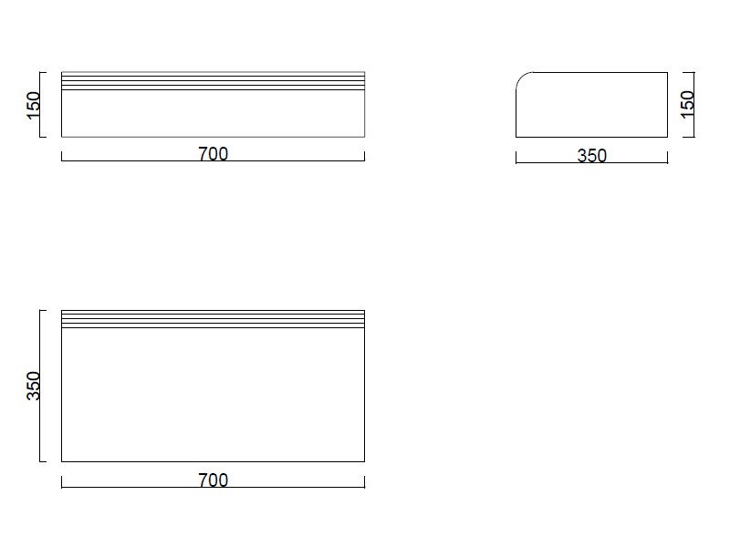 L Yatık Üst Bordür - Thumbnail 2