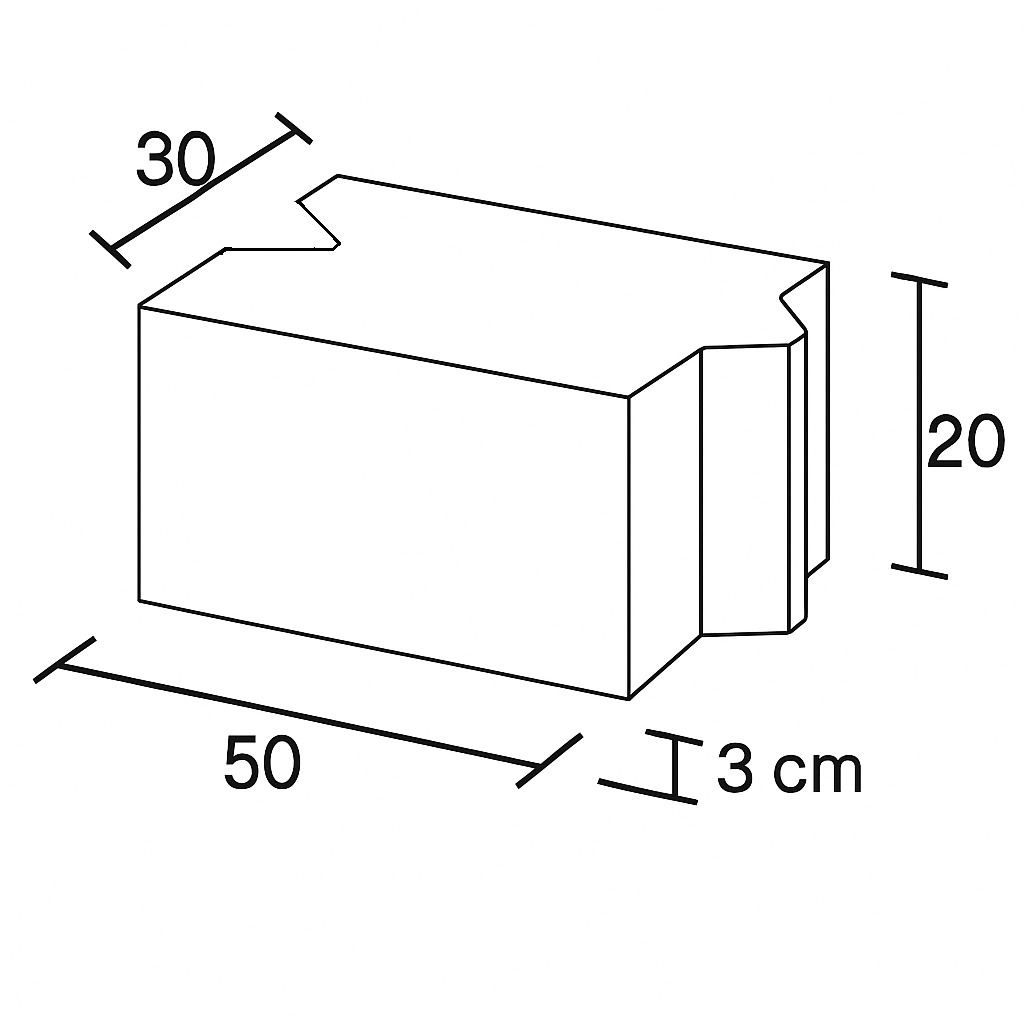 Yatık Üst Bordür Mineralli - Thumbnail 2
