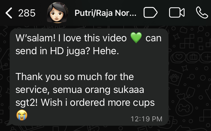 Client feedback