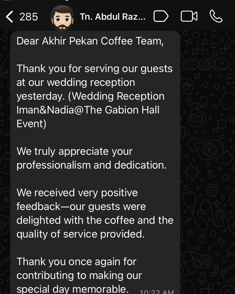Client feedback