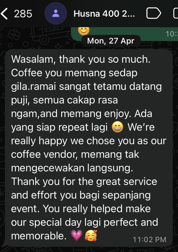 Client feedback