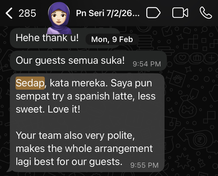 Client feedback