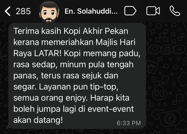 Client feedback