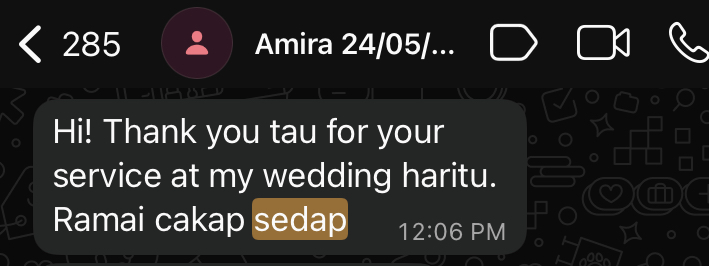 Client feedback