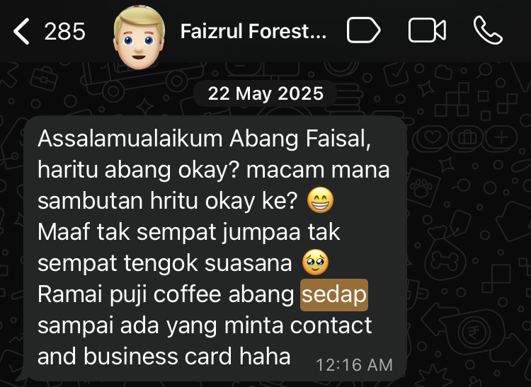 Client feedback