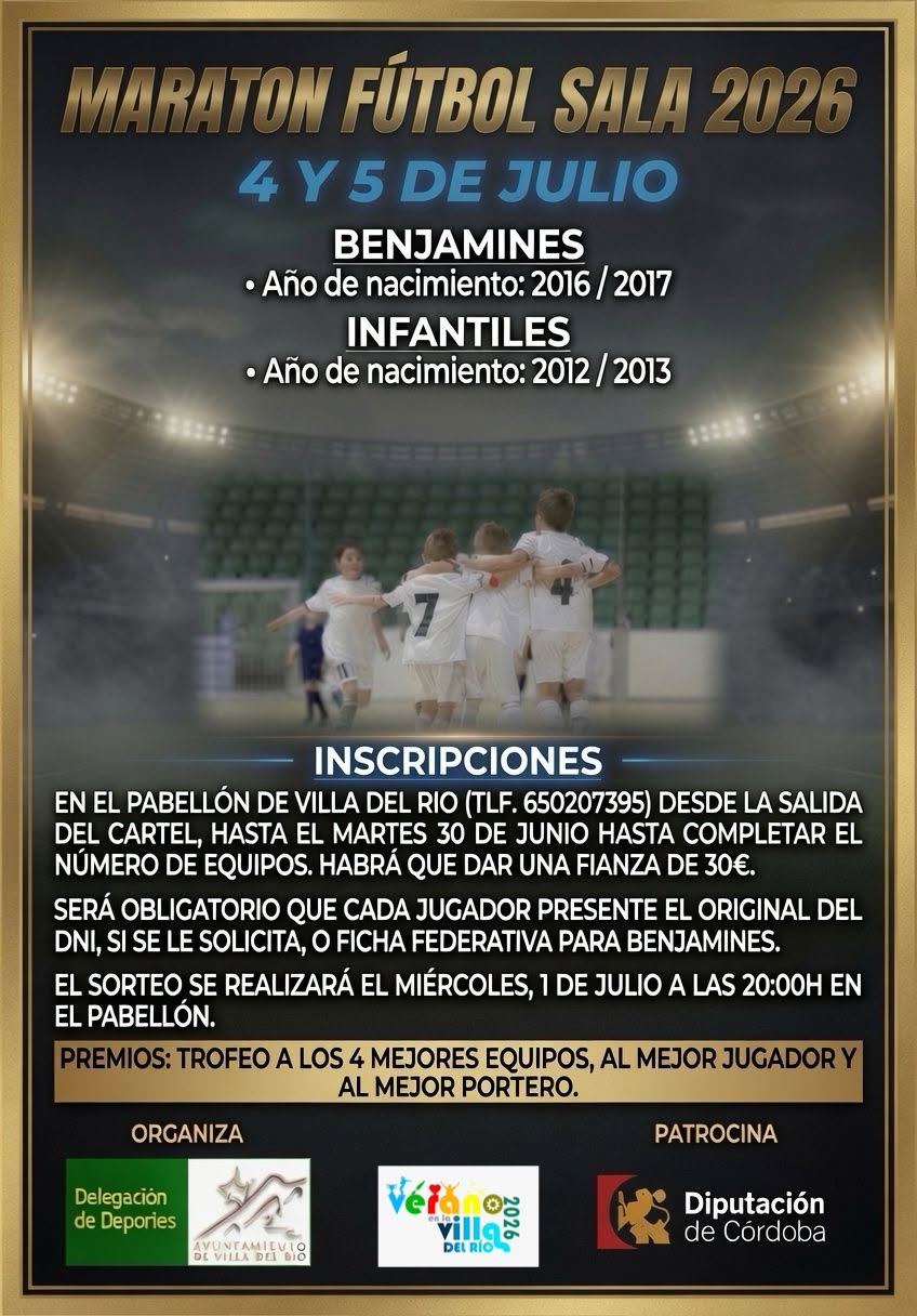 Cartel de MARATON FÚTBOL SALA 2026