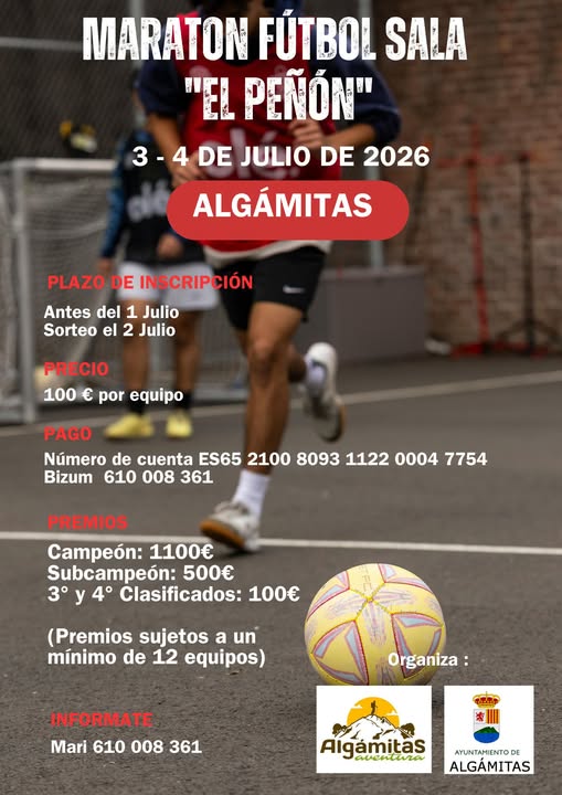 Cartel de MARATON FÚTBOL SALA "EL PEÑÓN"