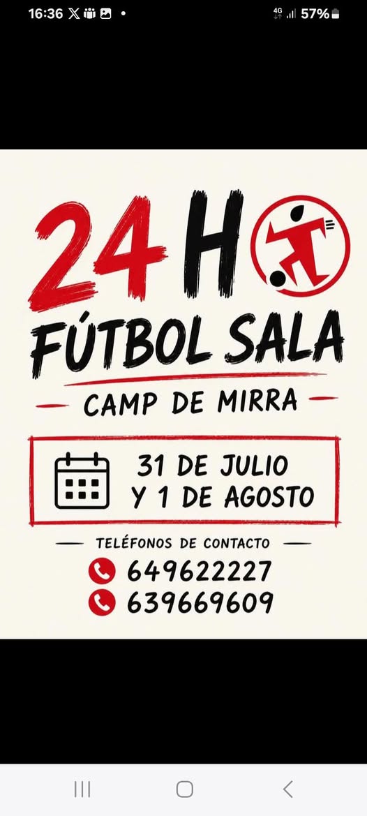 Cartel de 24 H Fútbol Sala