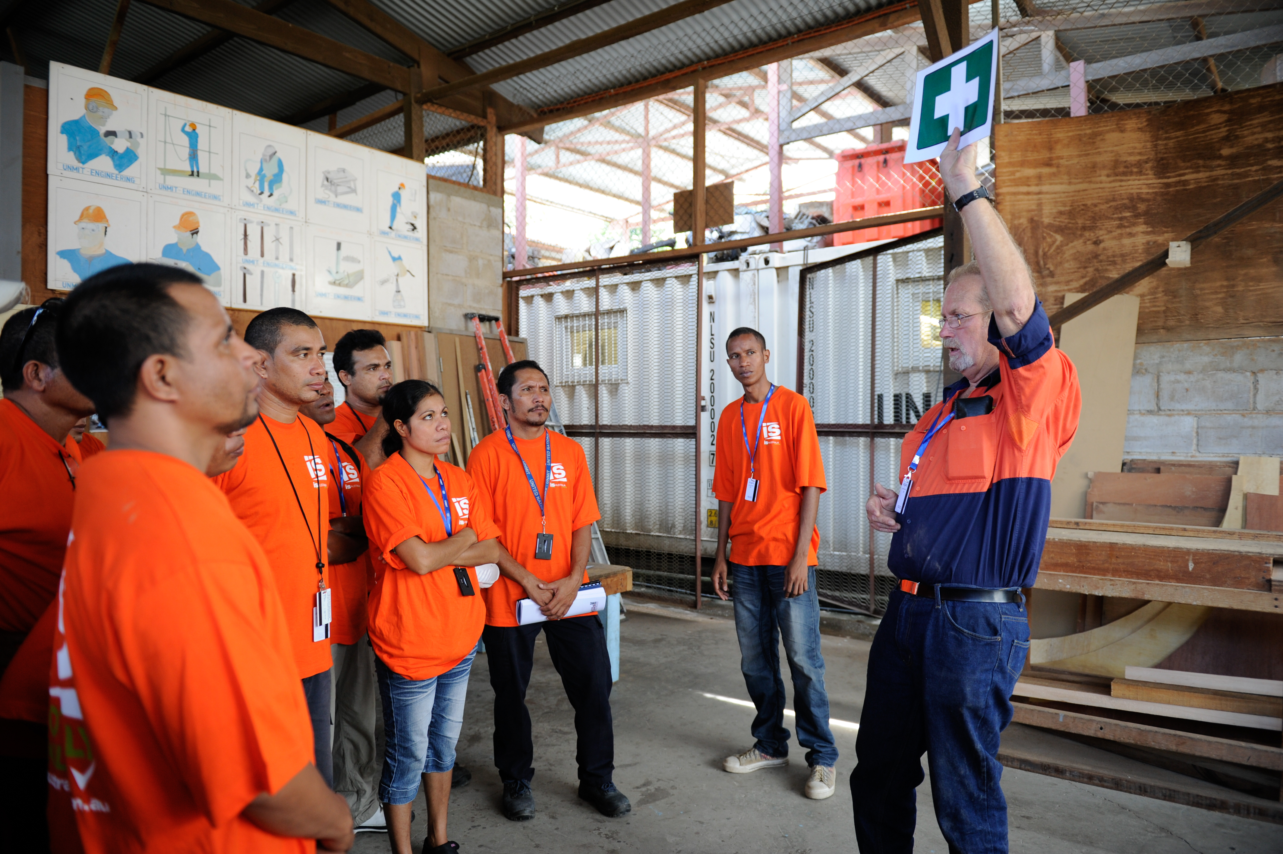 Man giving Occupational health and safety training