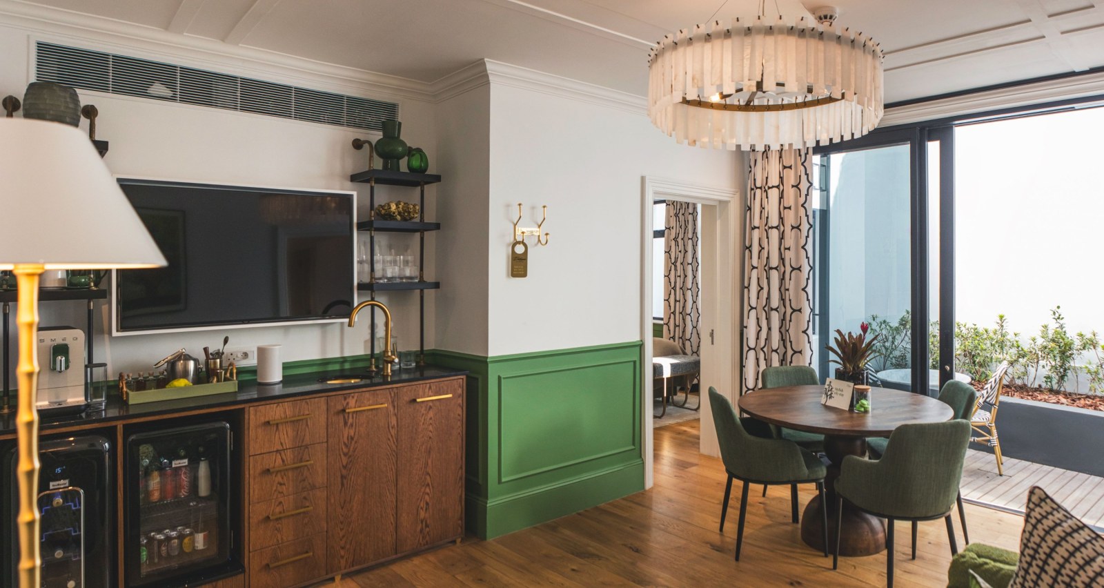 Two-Bedroom Stable Suite lounge and kitchenette, Cape Cadogan Boutique Hotel