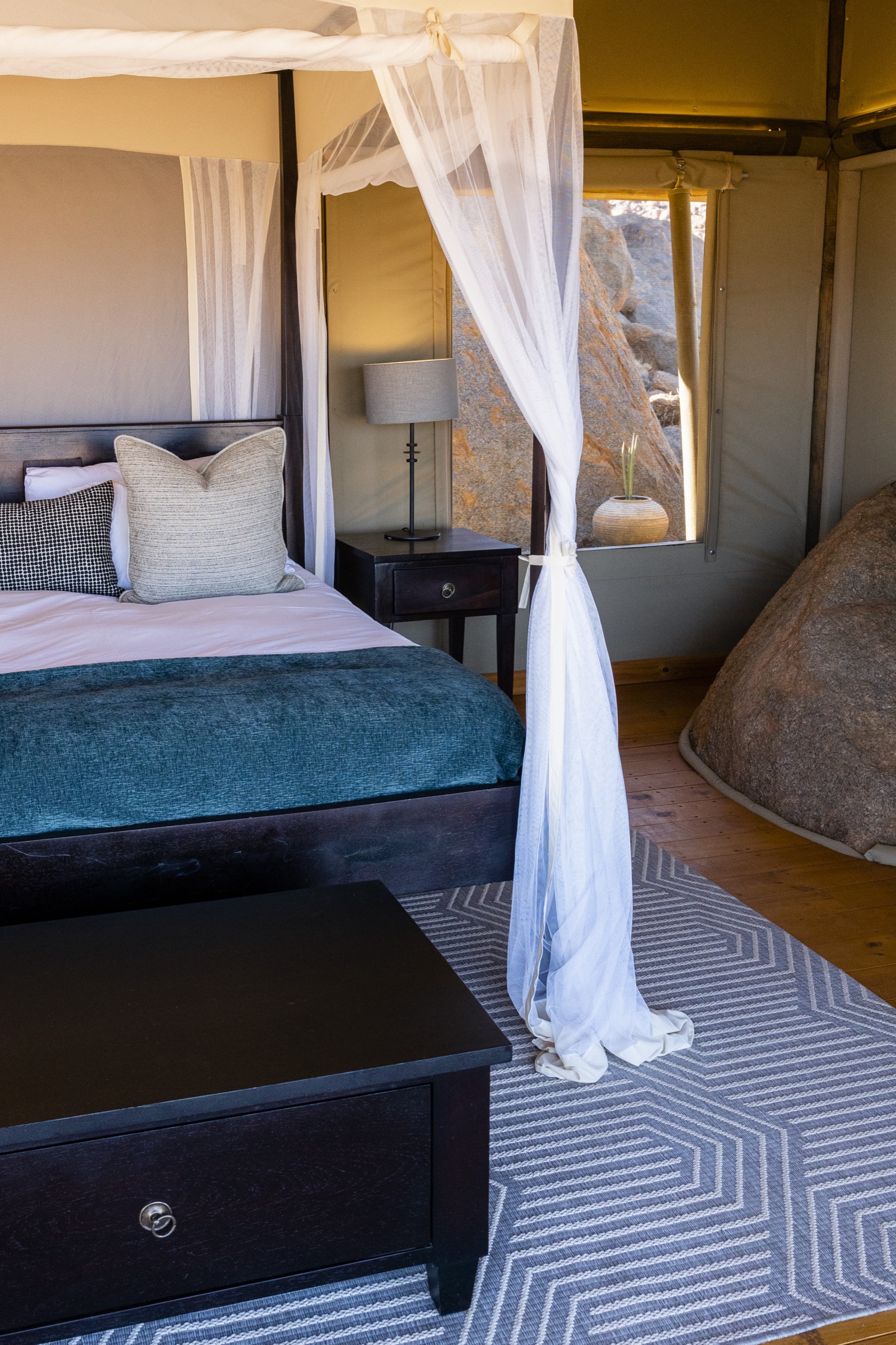Wolwedans COLLECTION Boulders Camp Interior Bedroom Portrait