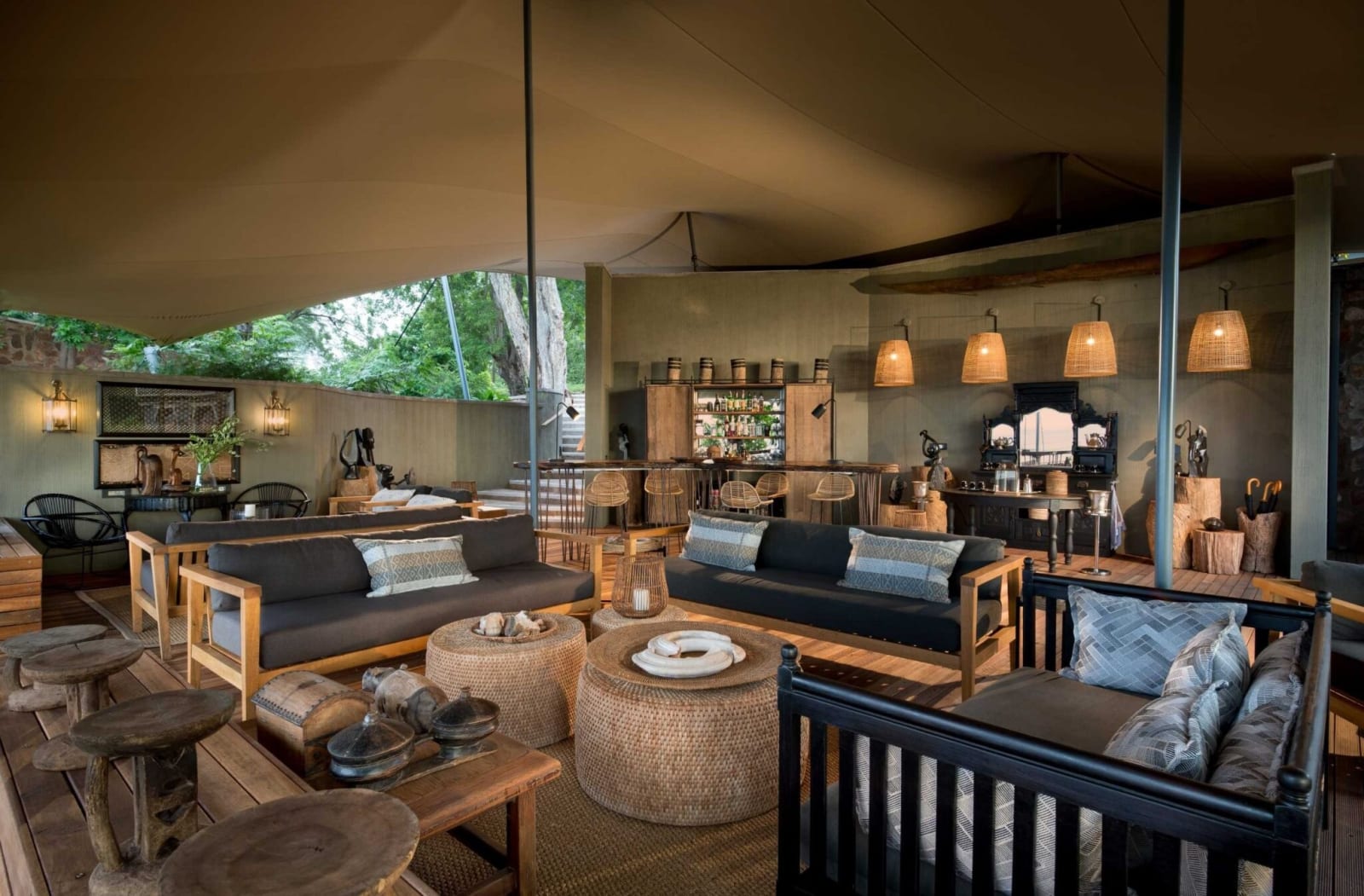 Bumi Hills Safari Lodge Baobab Villa Private Lounge Area