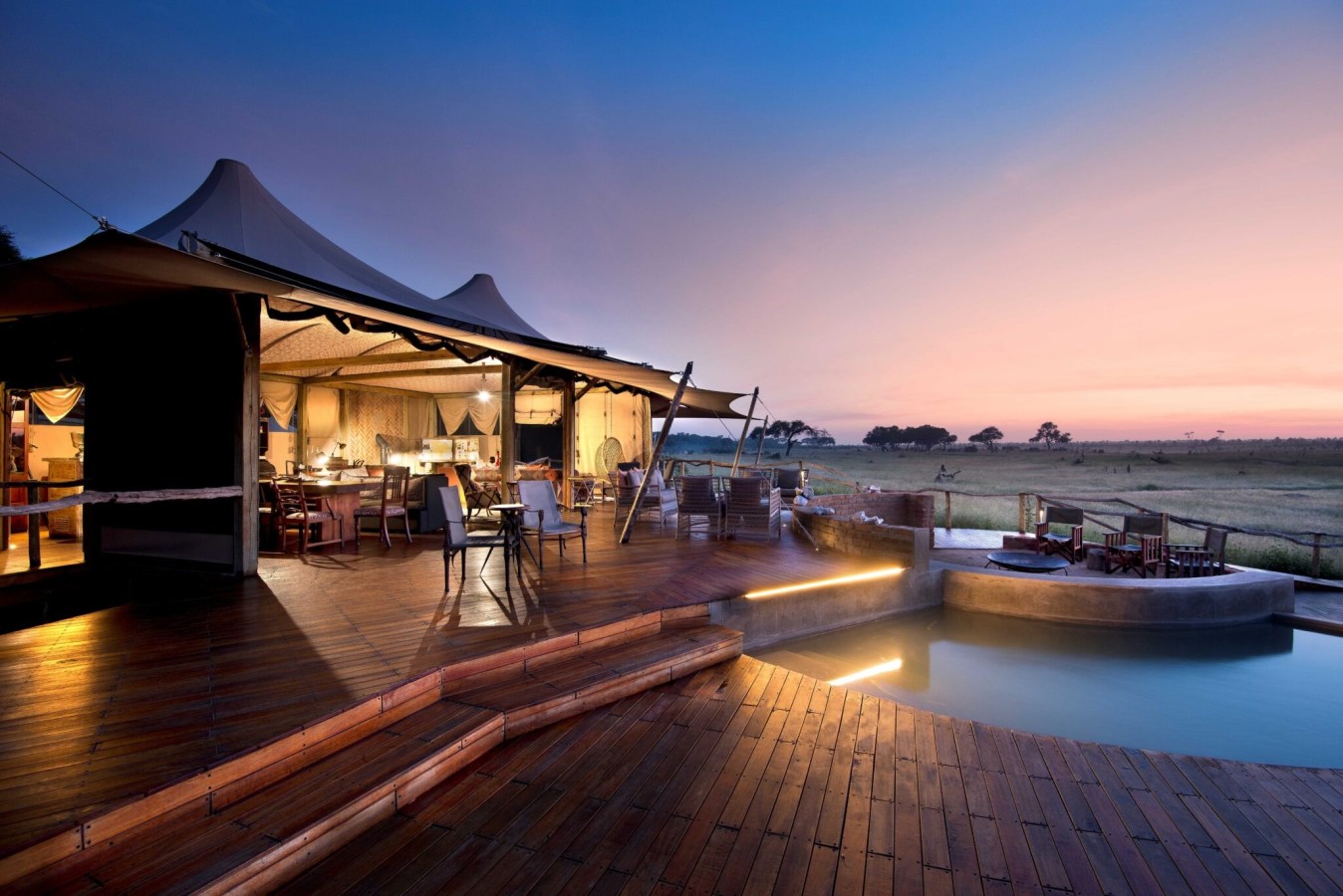 Somalisa Camp Main Guest Area and Firepit