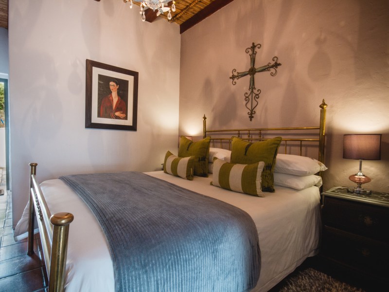 Country Room with brass double bed