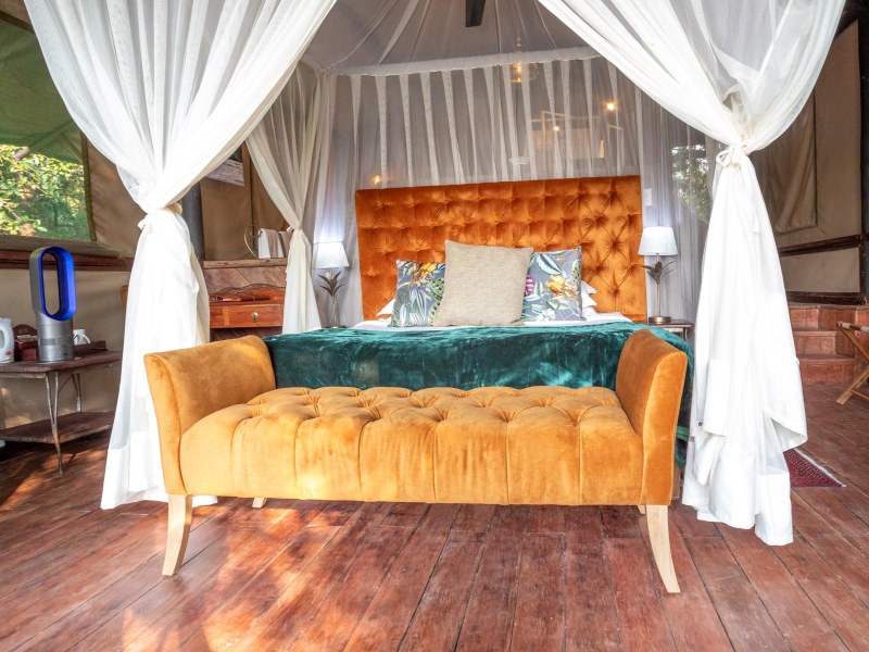 Luxury Tented Suite bedroom, Islands of Siankaba