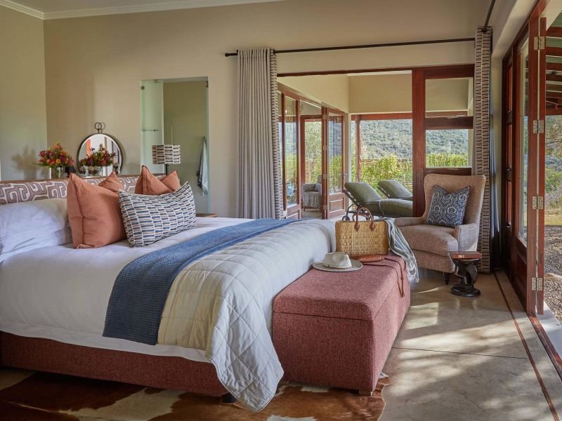 A guest room at Melton Manor