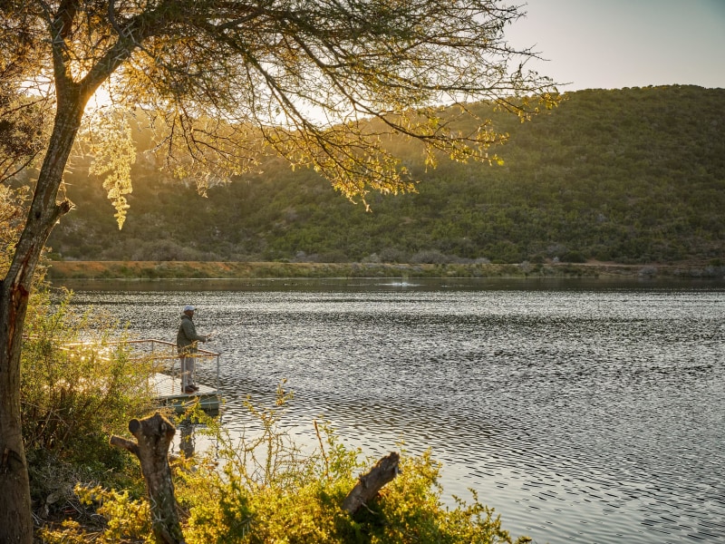 Fishing on the Great Fish River at Kwandwe Private Game Reserve