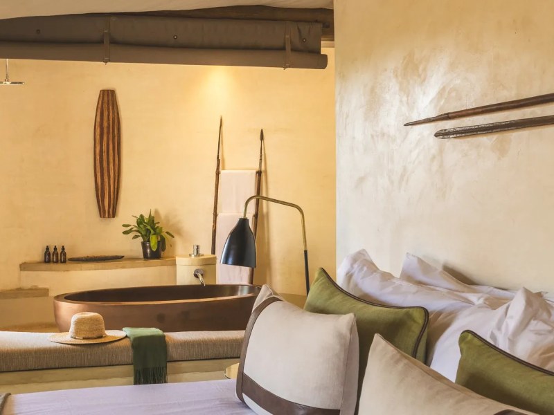 Family Luxury Tent interior, Marataba Safari Lodge