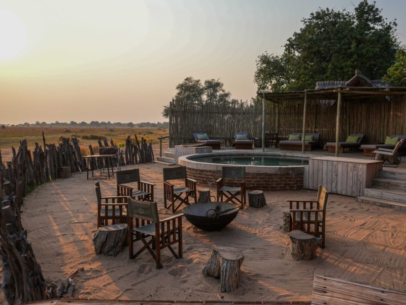 Nyamatusi Mahogany Main Pool and Firepit area