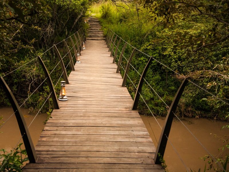 Bridge between forest and keekorok side
