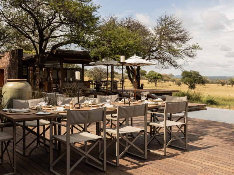 Singita Serengeti House Outdoor Dining 5 min at Singita Serengeti House