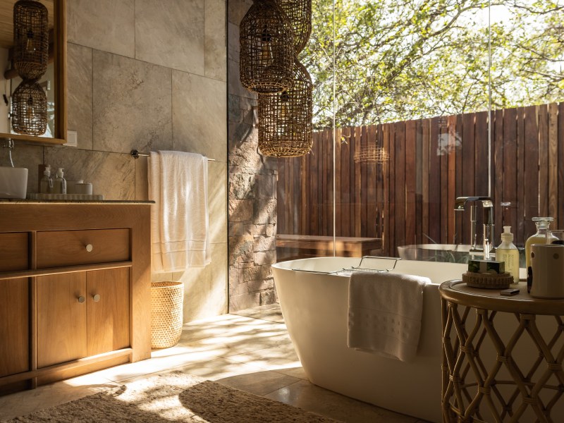 Singita Serengeti House Main Suite Bathroom 3 min at Singita Serengeti House