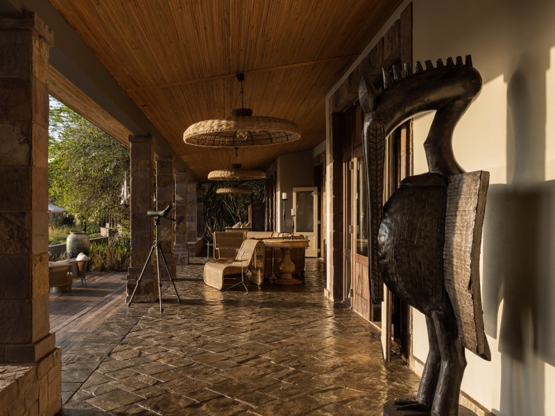 Singita Serengeti House Outdoor Seating Jongolo Chair 6 min at Singita Serengeti House