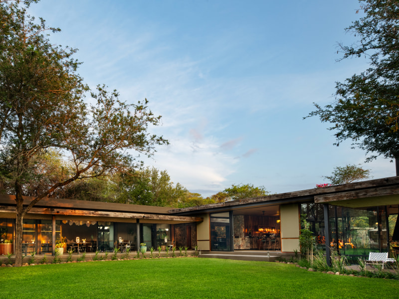 The camp exterior at Tanda Tula Safari Camp