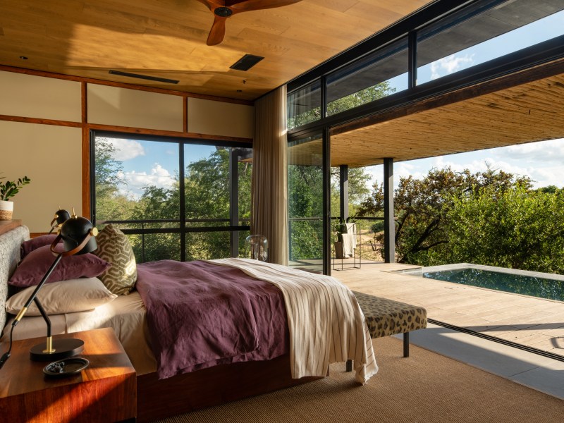 The bedroom in a Safari Suite at Tanda Tula