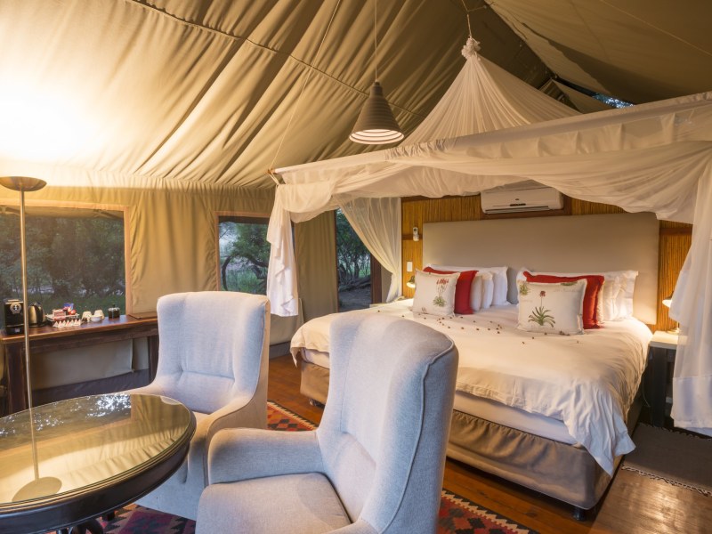 Luxury Tented Suite at Thakadu River Camp