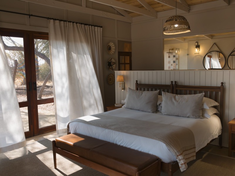 Rebuilt bedroom at Tom's Little Hide