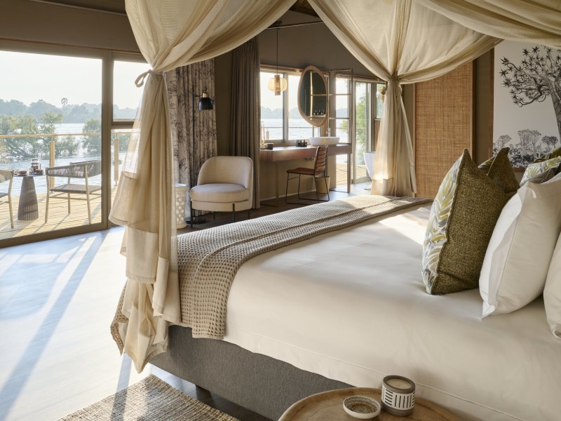 King bedroom at Rapids View Villa