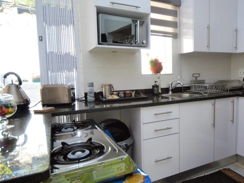 2 plate gas stove for use during loadshedding.  Full modern kitchen.