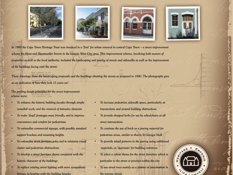 The Cape Town Heritage Trust's urban renewal and street improvement scheme for the historic Hout and Shortmarket Streets in the West City