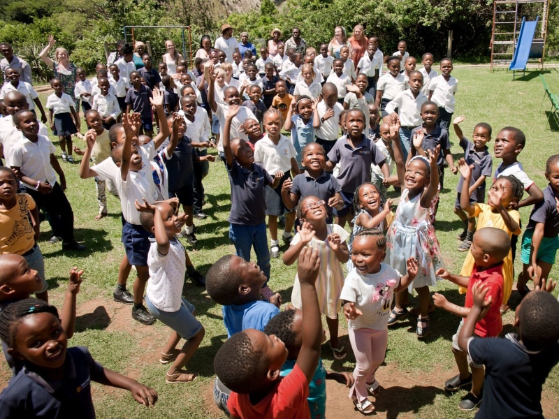 School playground in the rural northern Drakensberg