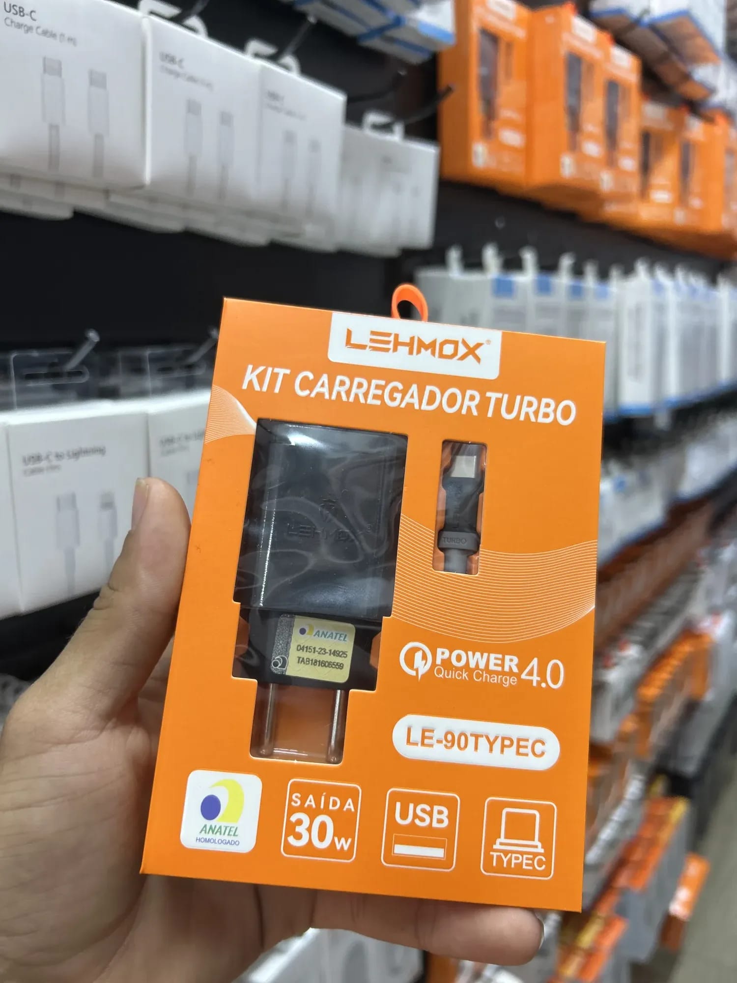 Carregador Turbo Lehmox 30W Type-C