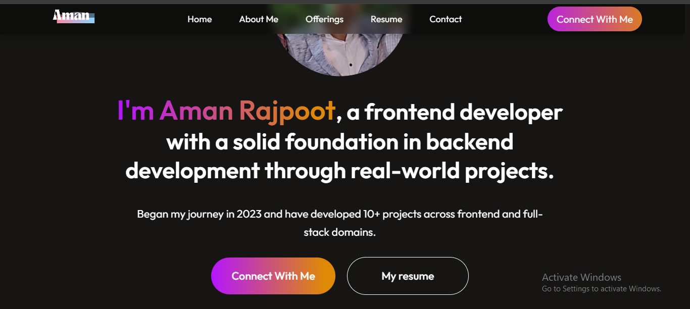 Aman Rajpoot - Full Stack Developer