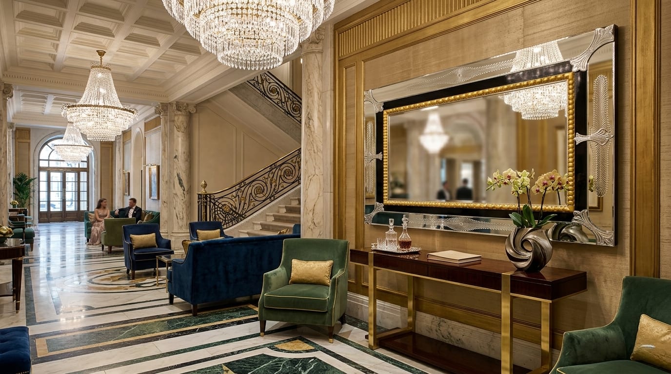 Arte Venezia Global — Luxury Mirror in Grand Interior