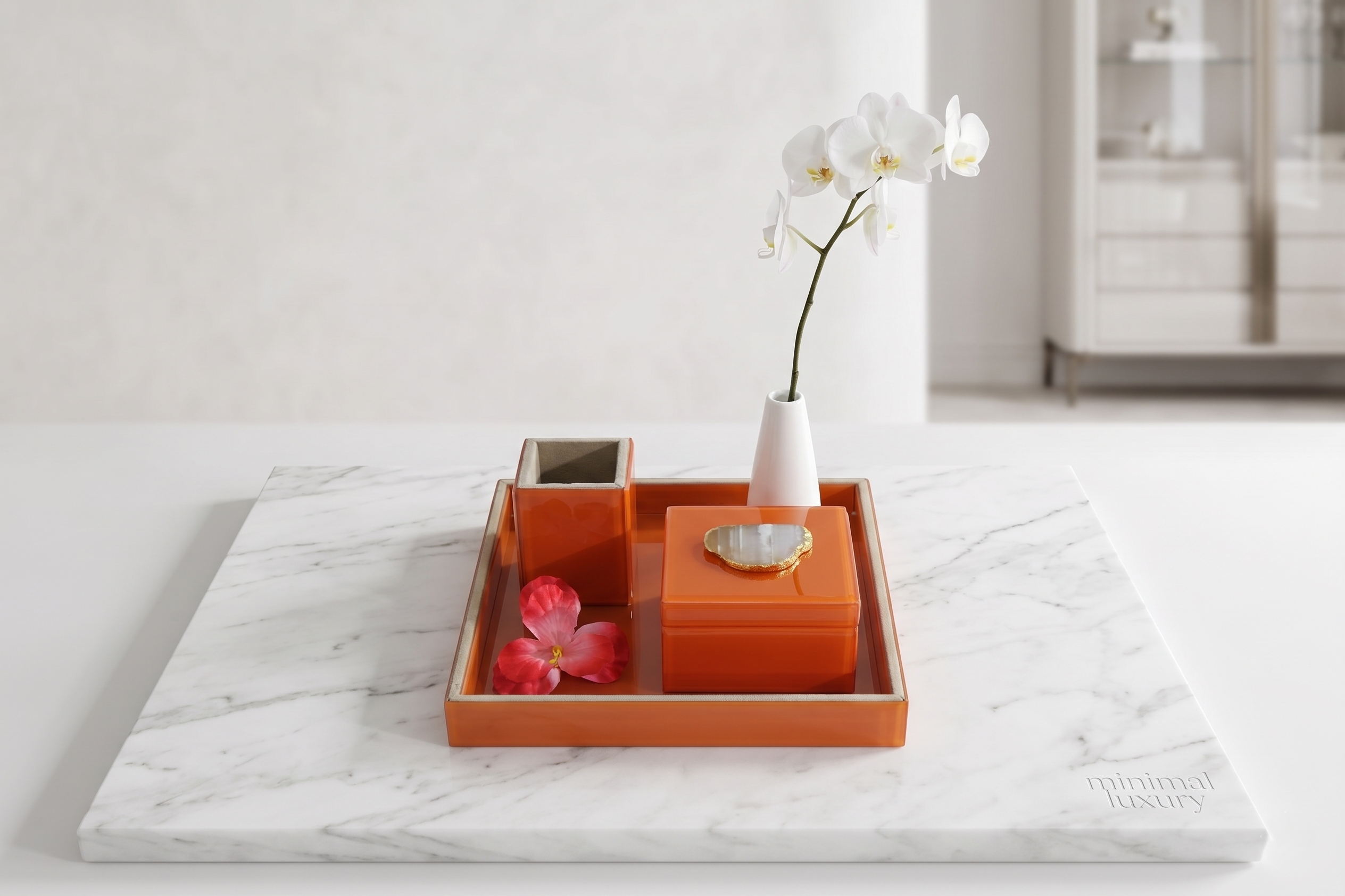 Client gifting set, styled desk