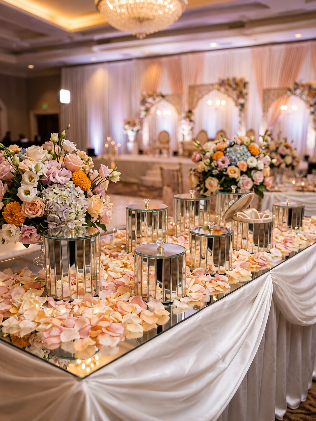 Coordinated wedding favour boxes