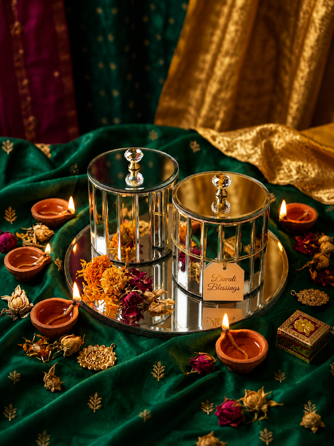 Diwali gifting set on velvet