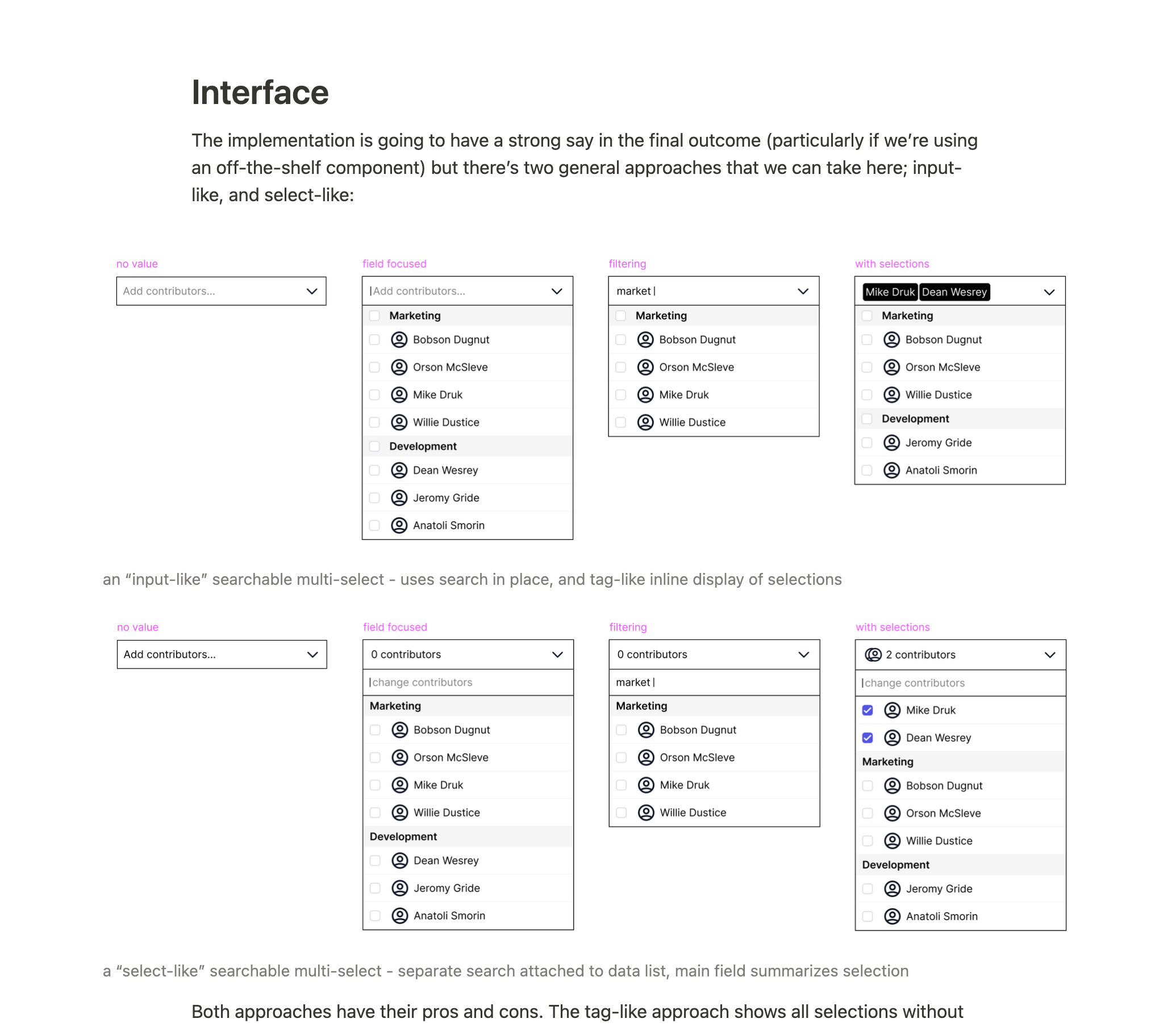 wireframe portion of design brief